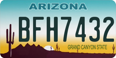 AZ license plate BFH7432