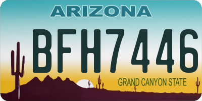 AZ license plate BFH7446