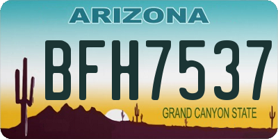 AZ license plate BFH7537