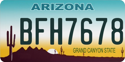 AZ license plate BFH7678