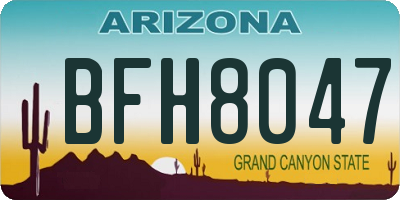 AZ license plate BFH8047
