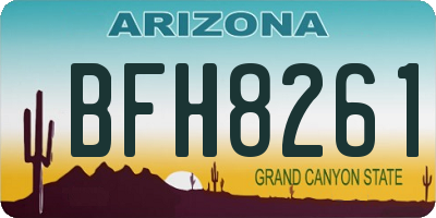 AZ license plate BFH8261