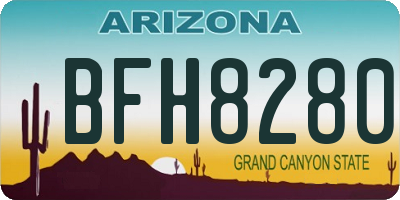 AZ license plate BFH8280