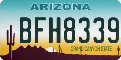 AZ license plate BFH8339