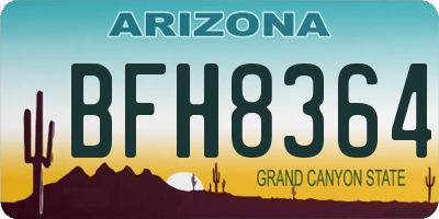 AZ license plate BFH8364
