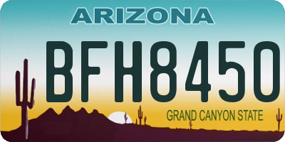 AZ license plate BFH8450