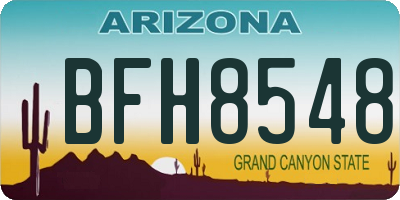 AZ license plate BFH8548