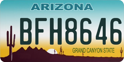 AZ license plate BFH8646