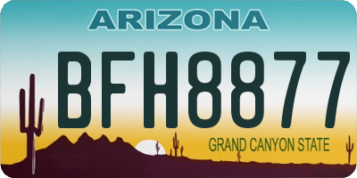 AZ license plate BFH8877