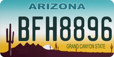 AZ license plate BFH8896