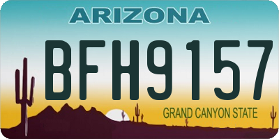 AZ license plate BFH9157