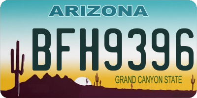 AZ license plate BFH9396