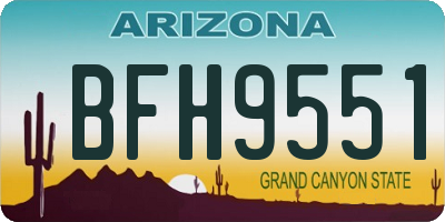 AZ license plate BFH9551