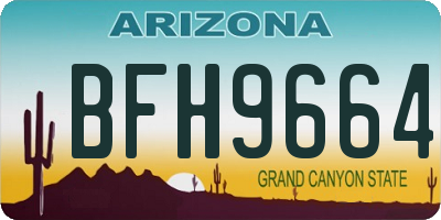 AZ license plate BFH9664