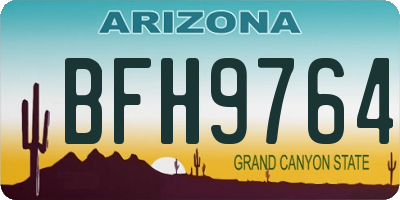 AZ license plate BFH9764