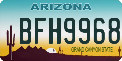 AZ license plate BFH9968