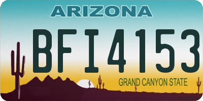 AZ license plate BFI4153