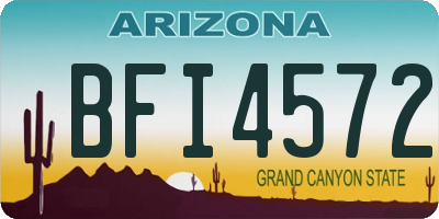 AZ license plate BFI4572