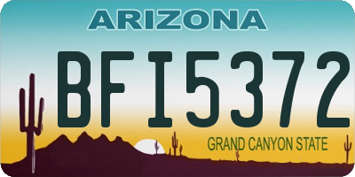 AZ license plate BFI5372