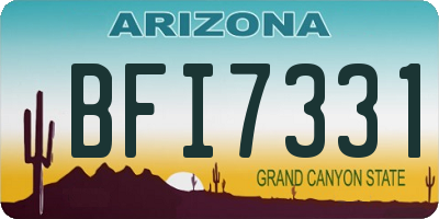 AZ license plate BFI7331