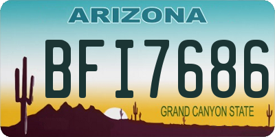 AZ license plate BFI7686