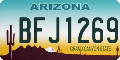 AZ license plate BFJ1269