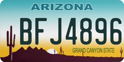 AZ license plate BFJ4896