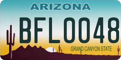 AZ license plate BFL0048