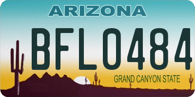 AZ license plate BFL0484
