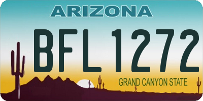 AZ license plate BFL1272