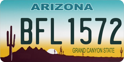 AZ license plate BFL1572