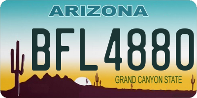 AZ license plate BFL4880