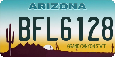 AZ license plate BFL6128