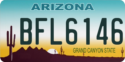 AZ license plate BFL6146