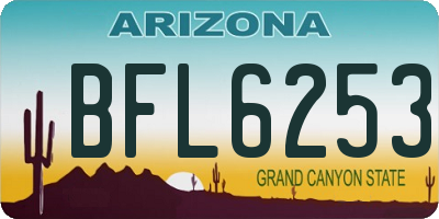 AZ license plate BFL6253