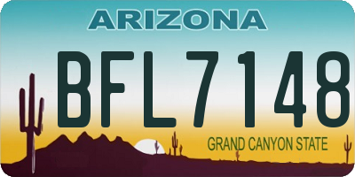 AZ license plate BFL7148
