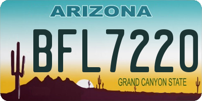 AZ license plate BFL7220