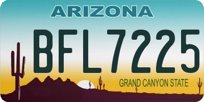 AZ license plate BFL7225