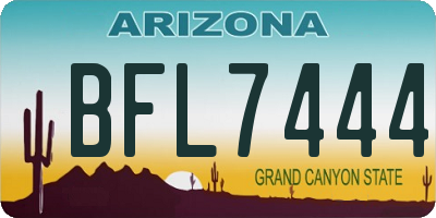 AZ license plate BFL7444