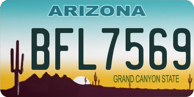 AZ license plate BFL7569