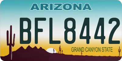 AZ license plate BFL8442