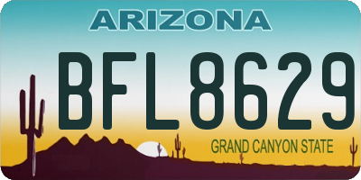 AZ license plate BFL8629
