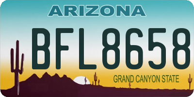 AZ license plate BFL8658