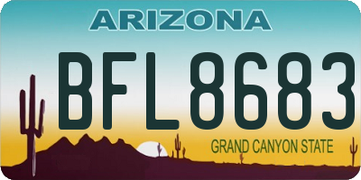 AZ license plate BFL8683