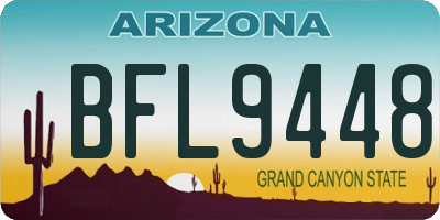 AZ license plate BFL9448