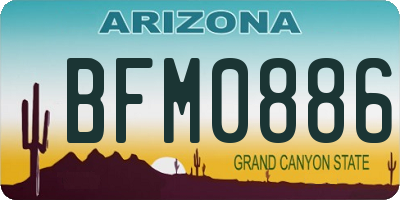 AZ license plate BFM0886