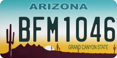 AZ license plate BFM1046