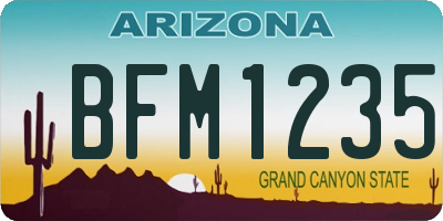 AZ license plate BFM1235