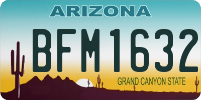 AZ license plate BFM1632