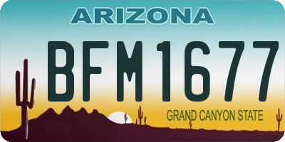 AZ license plate BFM1677